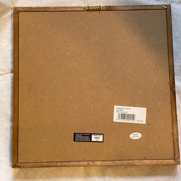 HOME IS WHERE THE HEART IS home decor sign. Wood/cream colors. 12”W x 12”H x 1”D - Picture 2 of 2